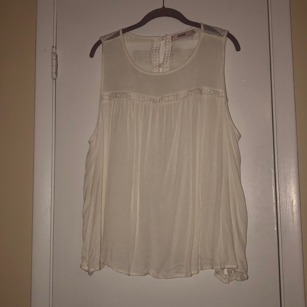 Beautiful Cream open back top